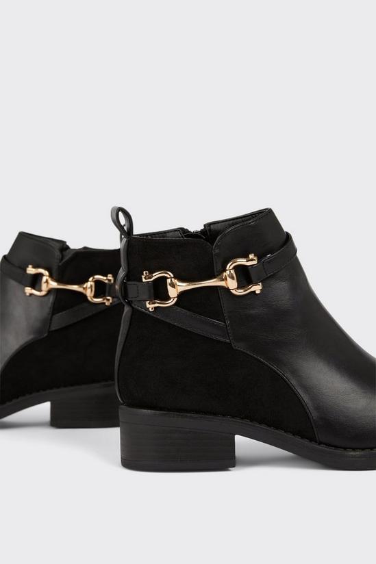 Wallis Marianne Snaffle Detail Flat Ankle Boots 3