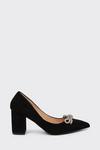 Wallis Estie Diamante Bow Detail Block Heel Point Court Shoes thumbnail 2