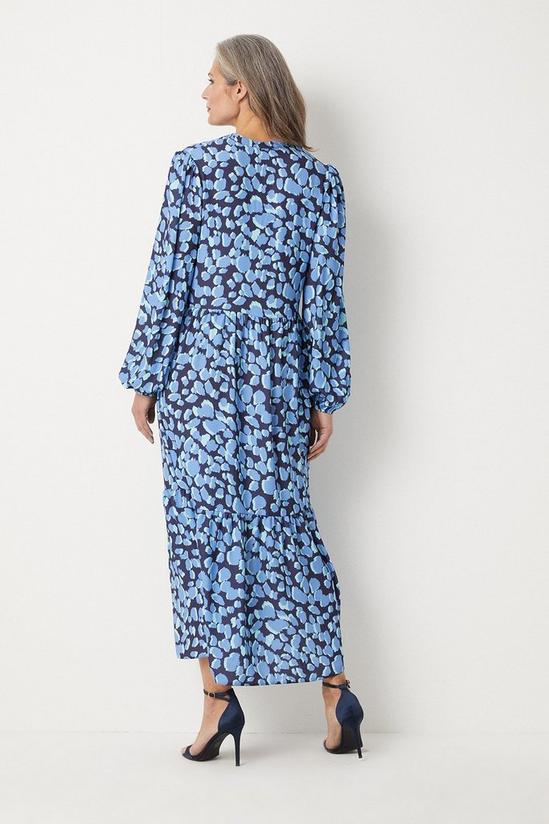 Wallis Tall Blue Animal Print Crepe Midi Dress 3