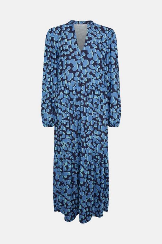 Wallis Tall Blue Animal Print Crepe Midi Dress 5