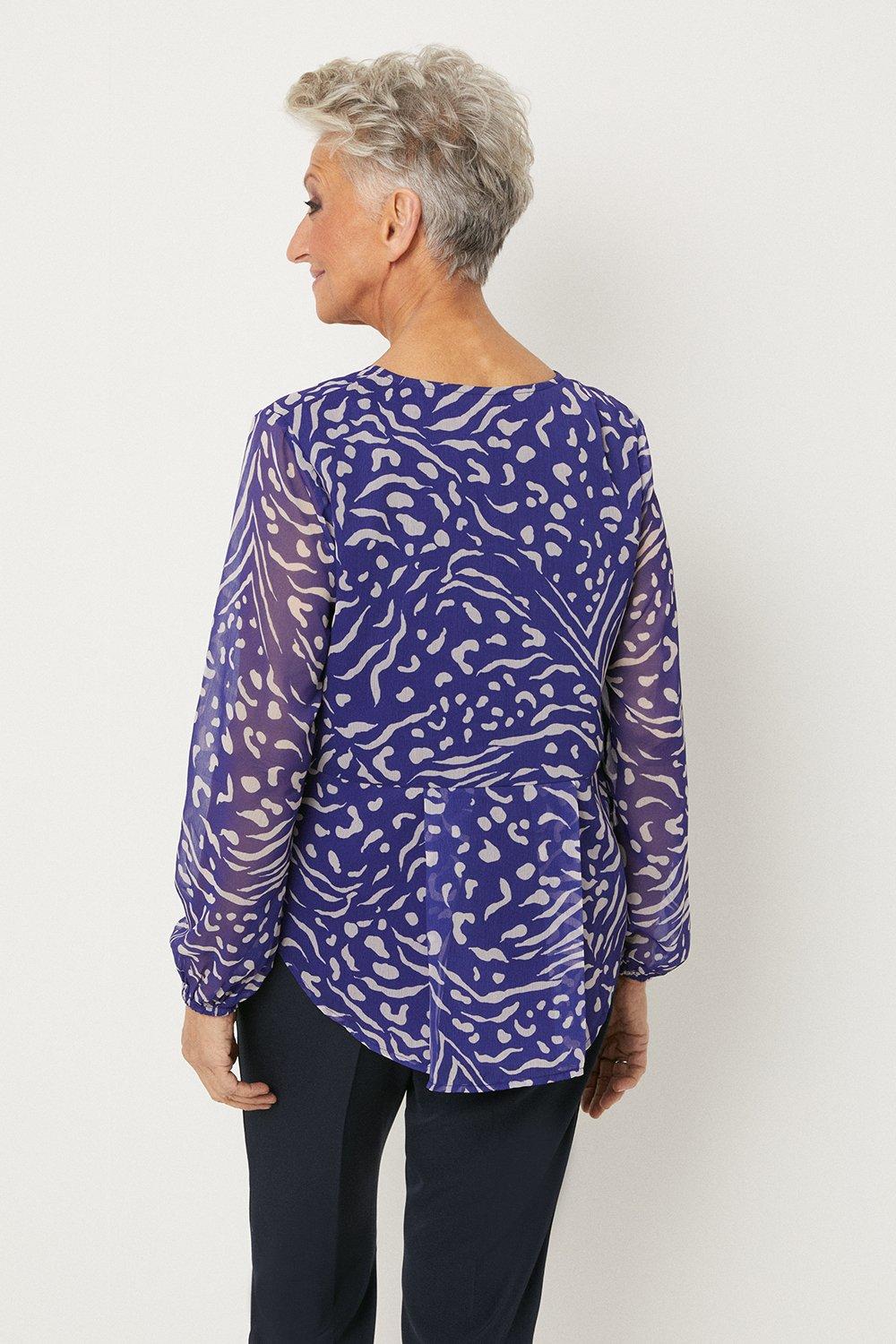 animal print blouse wallis