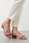 Wallis Wide Fit Susie Crossover Plaited Detail Heeled Sandals thumbnail 1