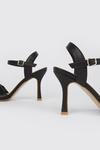 Wallis Wide Fit Sally Two Part Twist Detail Heeled Sandals thumbnail 4