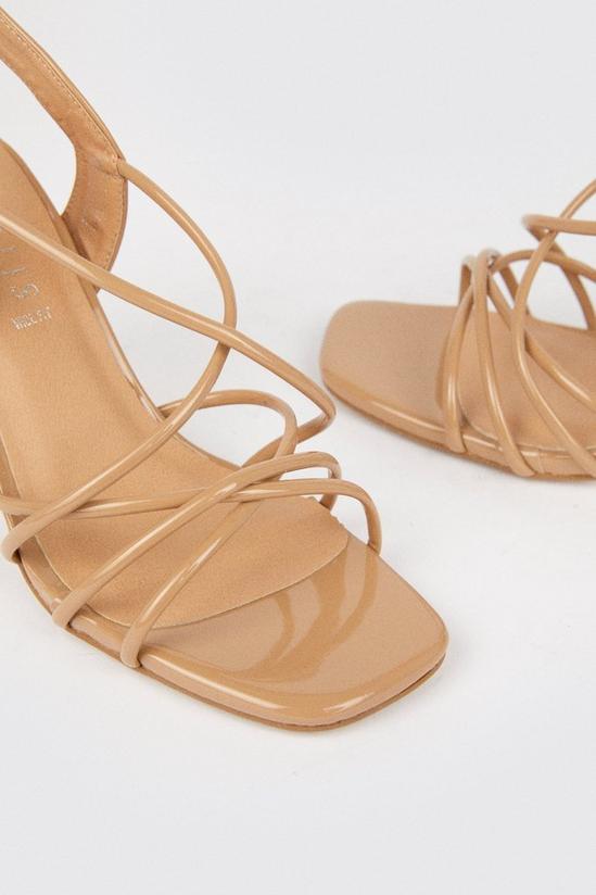 Wallis Wide Fit Saffron Square Toe Strappy Heel Sandals 4