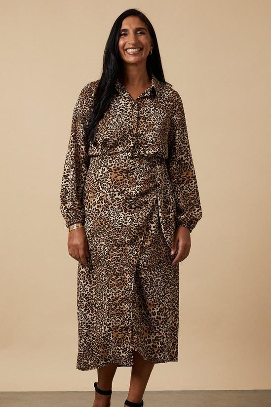 Wallis Leopard Wrap Waist Dress 2