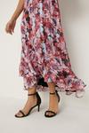 Wallis Petite Floral Glitter Stripe Wrap Midi Dress thumbnail 6