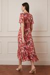 Wallis Floral Glitter Stripe Wrap Midi Dress thumbnail 3