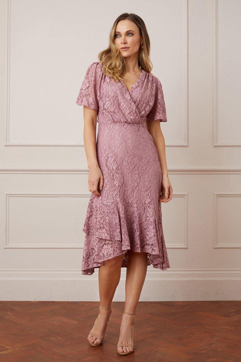 Lace wrap clearance dress