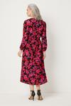 Wallis Pink Floral Tie Waist Midi Dress thumbnail 3