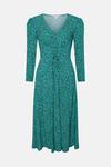 Wallis Green And Blue Spot Tie Waist Midi Dress thumbnail 5