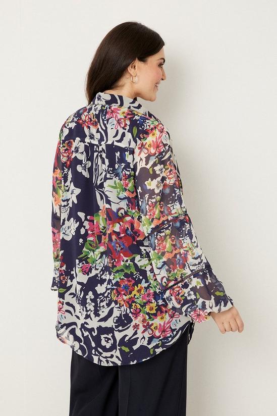 Wallis Curve Multi Floral Lace Trim Shirt 3