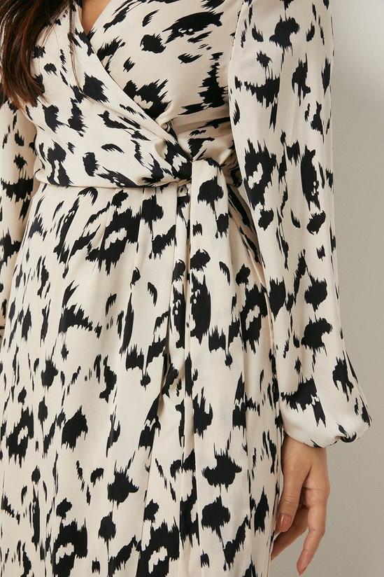 Wallis Petite Ivory Abstract Wrap Front Midi Dress 4