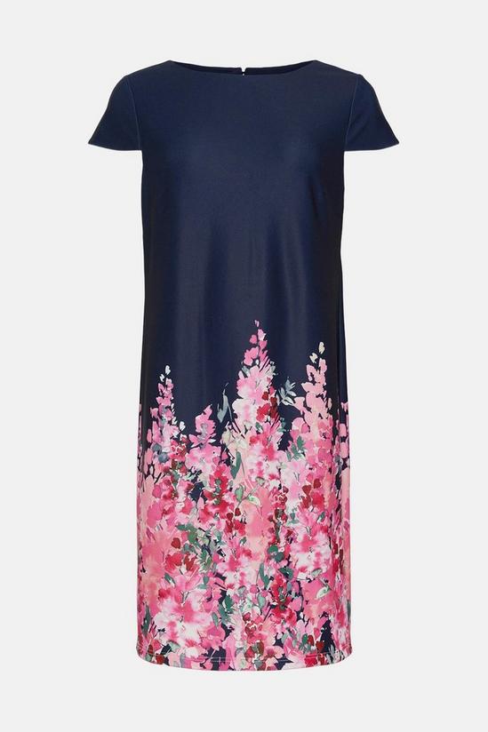 Wallis Floral Print Scuba Cap Sleeve Shift Dress 5