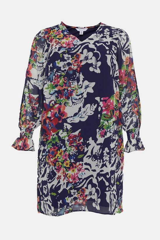 Wallis Curve Multi Floral Lace Trim Shift Dress 5