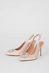 Wallis Caprice Jewel Broach Detail Slingback Stiletto Court Shoes thumbnail 3
