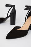 Wallis Elodie Back Strap Detail Pointed Block Heeled Court Shoes thumbnail 4