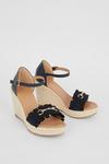 Wallis Wide Fit Radiance Ruffle Snaffle Detail Espadrille Wedge Sandals thumbnail 3