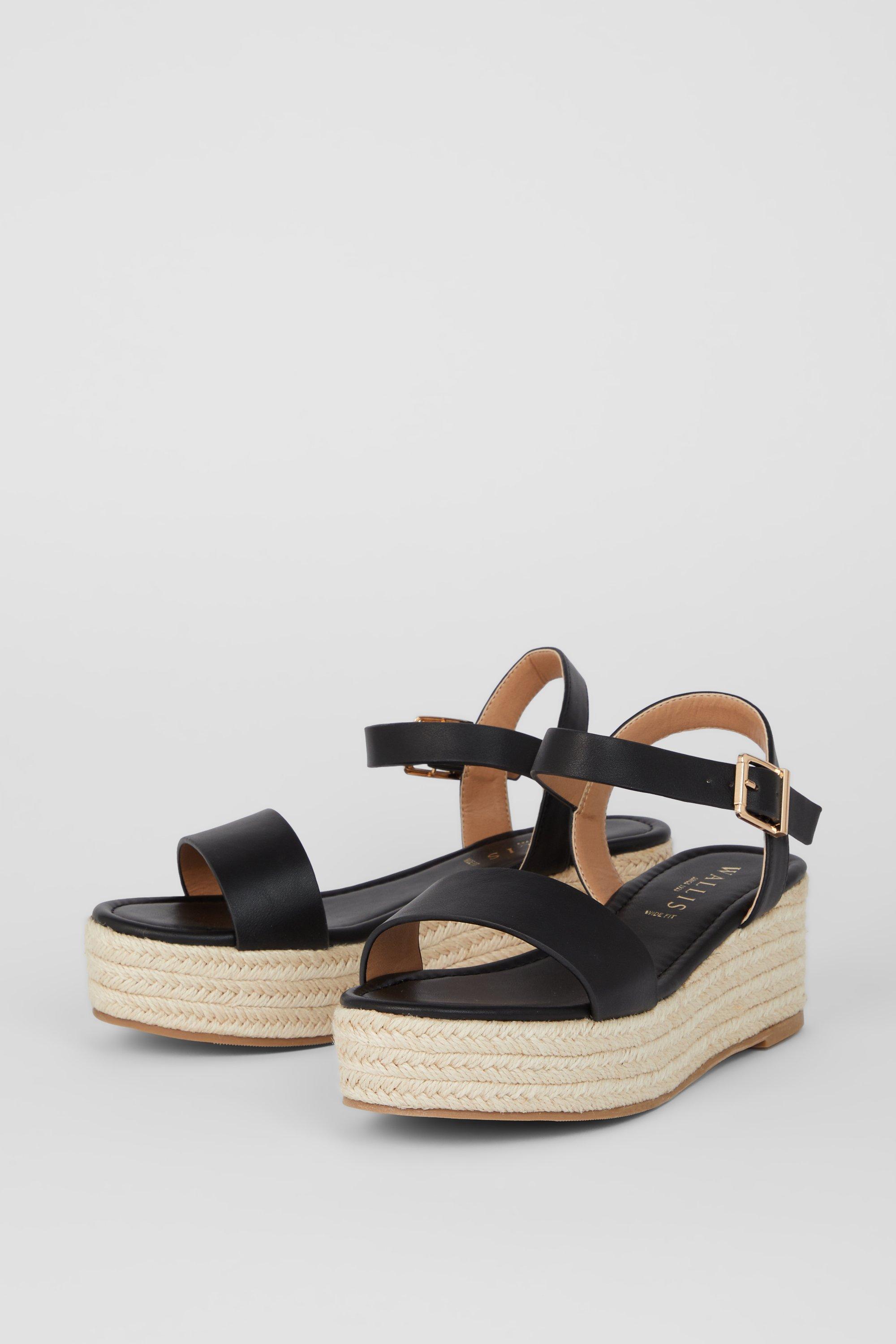 Wallis black wedge on sale sandals