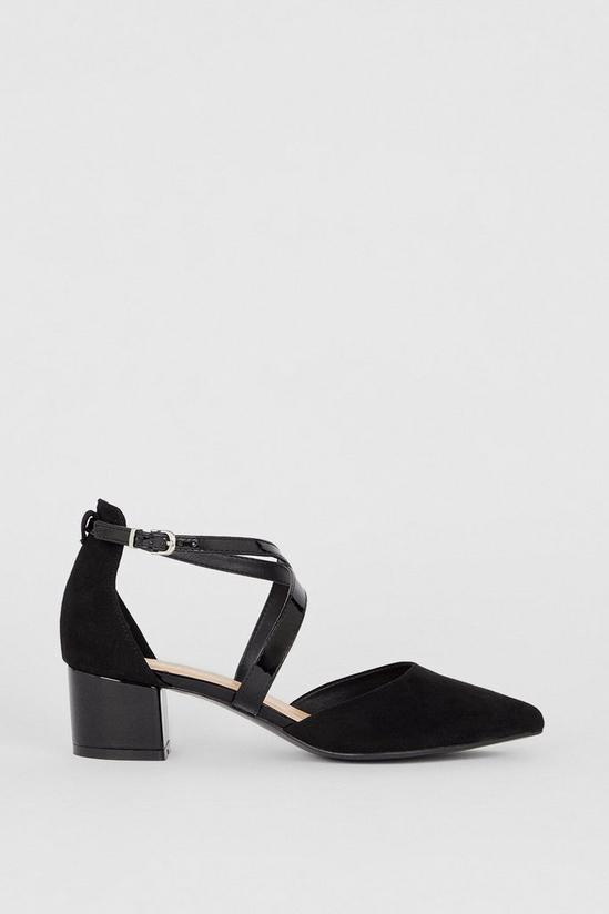 Wallis Everly Crossover Detail Pointed Two Part Court Shoes 2