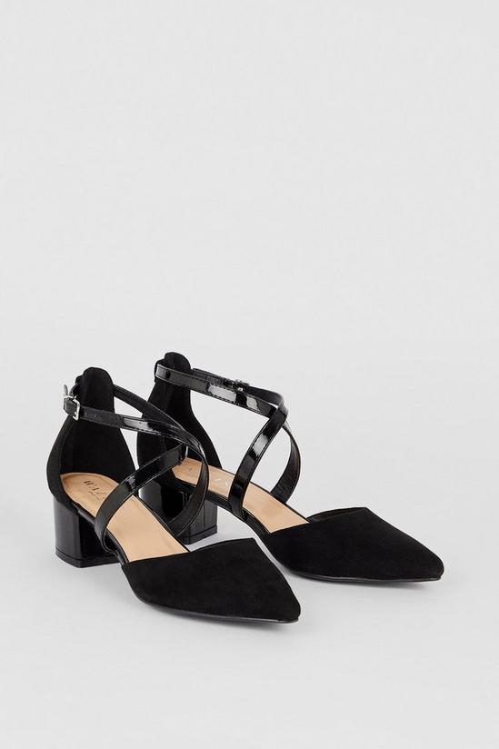 Wallis Everly Crossover Detail Pointed Two Part Court Shoes 3