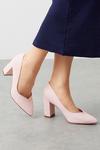 Wallis Wide Fit Elise Contrast Block Heeled Pointed Court Shoes thumbnail 1