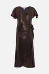 Wallis Sequin Wrap Angel Sleeve Midi Dress thumbnail 5