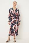 Wallis Pink Abstract Jersey Wrap Dress thumbnail 1
