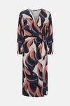 Wallis Pink Abstract Jersey Wrap Dress thumbnail 5