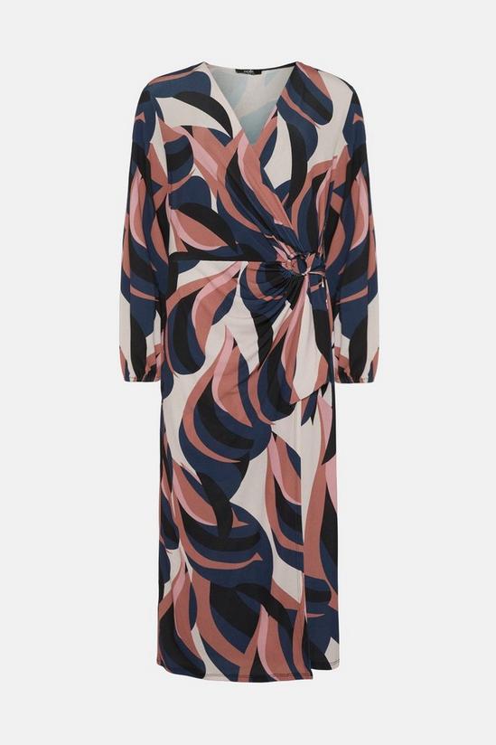 Wallis Pink Abstract Jersey Wrap Dress 5