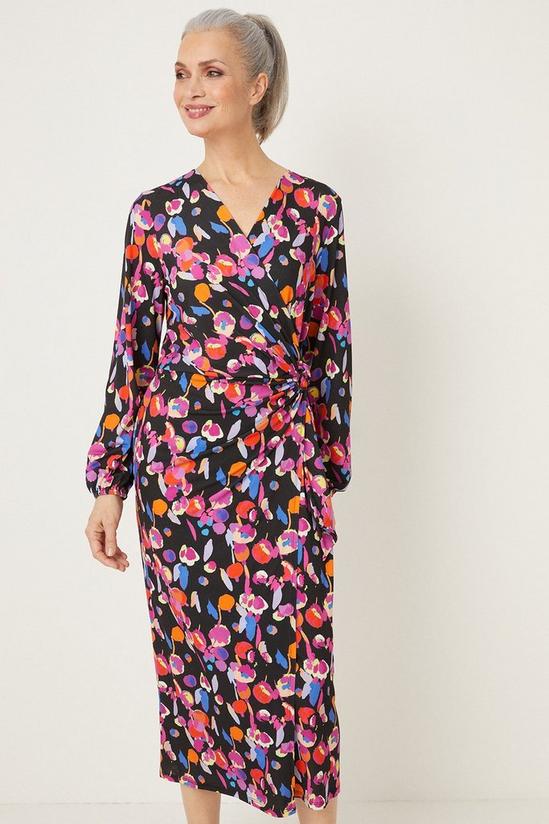 Wallis Multi Print Jersey Wrap Dress 2