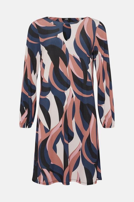 Wallis Pink Abstract Geo Jersey Shift Dress 5