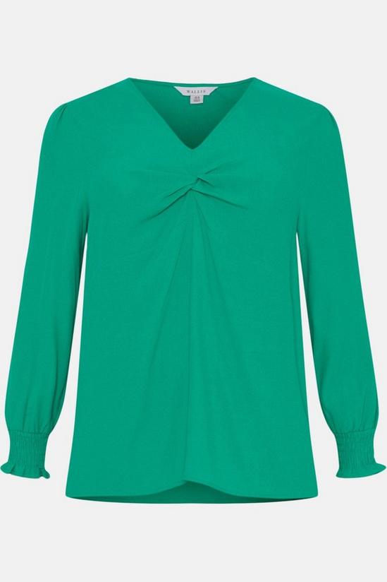 Wallis Curve Green Ruched Detail Top 5