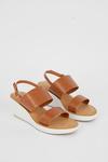 Wallis Wide Fit Romy Double Strap Slingback Wedge Sandals thumbnail 3
