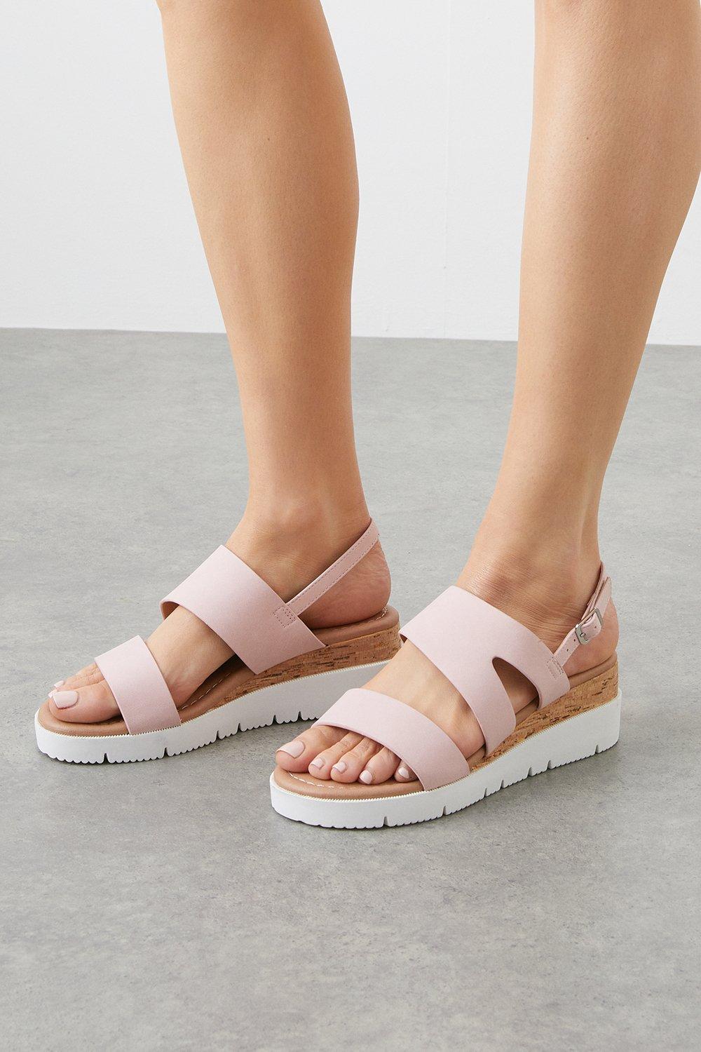 Double strap hot sale cork sandals