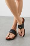 Wallis Fiorella Hardware Detail Toe Post Flat Sandals thumbnail 1