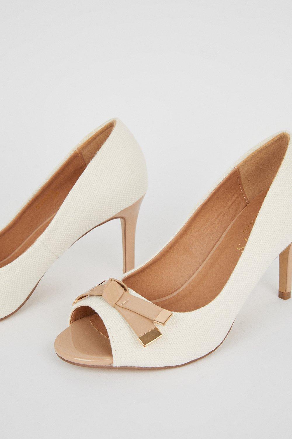 Dainty Bow Peeptoe Stiletto Court Shoes