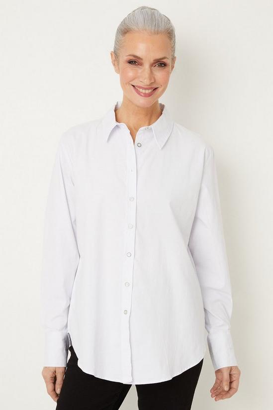 Wallis White Cotton Button Through Shirt 2