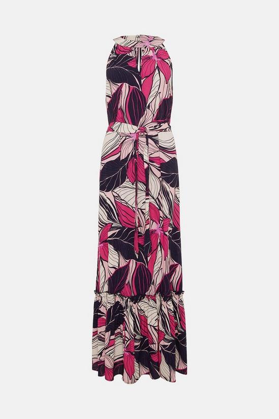 Wallis Pink Leaf Print Maxi Dress 5