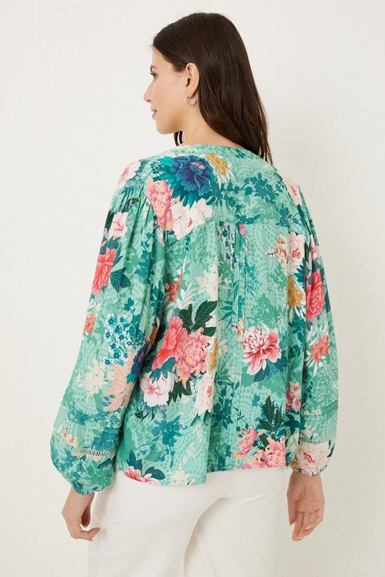 Wallis Mint Floral Pleated Top 3