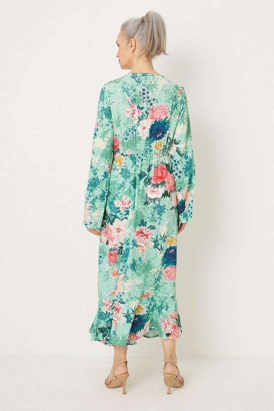 Wallis Mint Floral Twist Front Dress 3