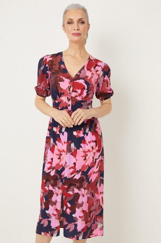 Wallis Pink Floral Midi Dress 2