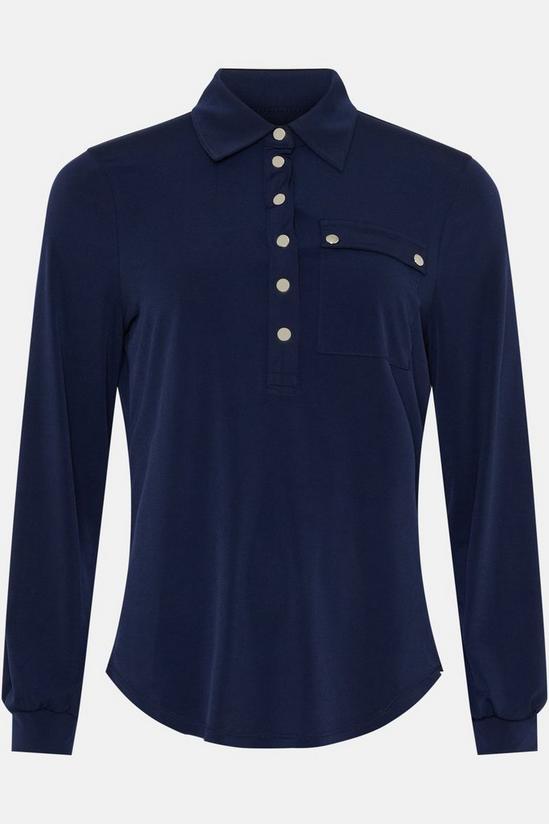 Wallis Navy Jersey Pocket Shirt 5