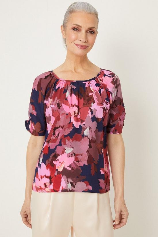 Wallis Pink Floral Woven Shell Top 1