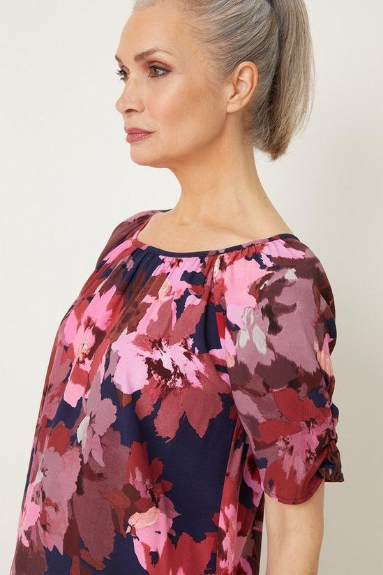Wallis Pink Floral Woven Shell Top 4