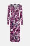Wallis Pink Abstract Twist Front Jersey Dress thumbnail 5