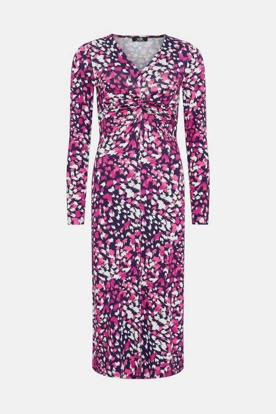 Wallis Pink Abstract Twist Front Jersey Dress 5