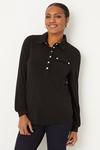 Wallis Black Jersey Pocket Shirt thumbnail 1
