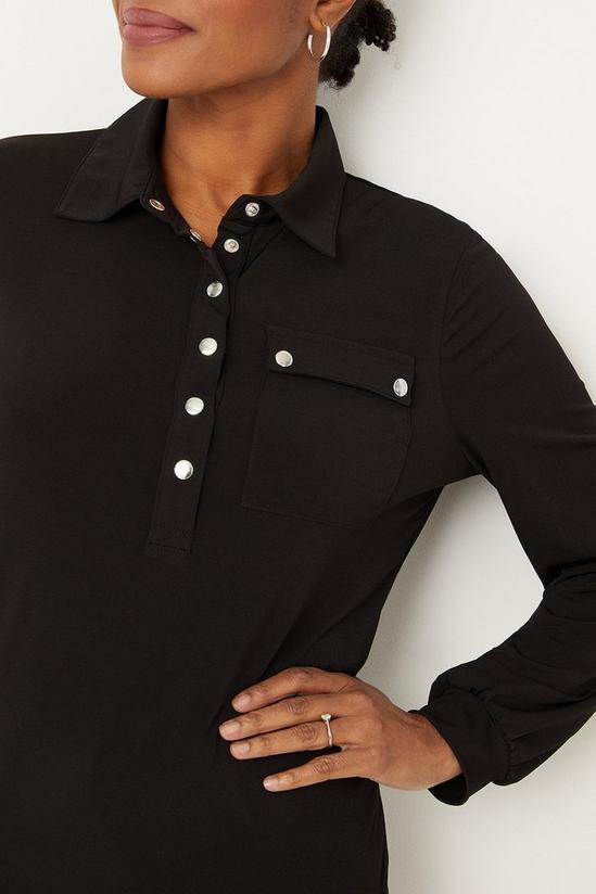 Wallis Black Jersey Pocket Shirt 4