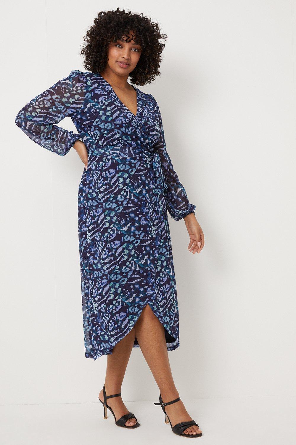 Oasis curve animal wrap midi sale