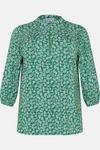 Wallis Curve Green Mini Fan Jersey Zip Detail Longline Shirt thumbnail 5
